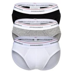Dsquared2 Slip Herren 3-Pack Brief Rosa/Weiß/Grau/Creme/Mischfarben