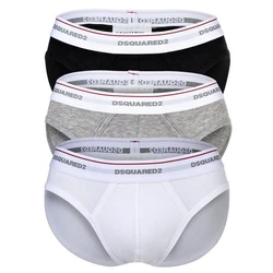 Dsquared2 Slip Herren 3-Pack Brief Rosa/Weiß/Grau/Creme/Mischfarben