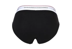 Dsquared2 Slip Herren 3-Pack Brief Schwarz/Dunkelrot/Bordeaux