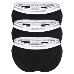 Dsquared2 Slip Herren 3-Pack Brief Schwarz/Dunkelrot/Bordeaux