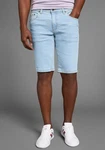 Arizona Jeansshorts gerader Schnitt niedrige Leibhöhe Hellblau