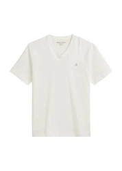 Marc O'Polo V-Shirt Khaki/Weiß/Creme