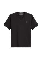 Marc O'Polo V-Shirt Schwarz/Dunkelgrau/Khaki