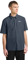 Jack Wolfskin Funktionshemd VANDRA S/S SHIRT Dunkelblau/Grau/Hellblau/Blau