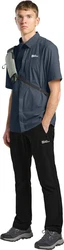 Jack Wolfskin Funktionshemd VANDRA S/S SHIRT Dunkelblau/Grau/Hellblau/Blau