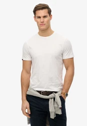 Superdry Rundhalsshirt CLASSIC ESSENTIAL TEE Weiß/Khaki/Grau/Creme/Beige