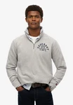 Superdry Sweatshirt ATHLETIC ESS HALF ZIP Grau/Hellgrau/Beige