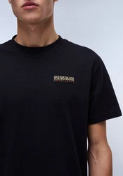 NAPAPIJRI T-Shirt 'S-IAATO' Schwarz/Dunkelblau