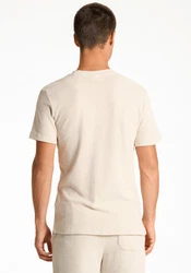 LINDBERGH T-Shirt Weiß/Khaki/Beige