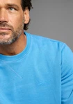 Man's World Sweatshirt Basic-Stil Rundhalsausschnitt Hellblau/Blau