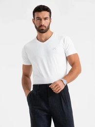 T-Shirt T-Shirt mit V-Ausschnitt SLIM FIT