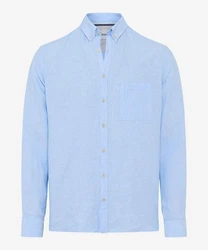Brax Langarmhemd Style DIRK Hellblau/Blau