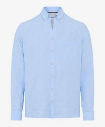 Brax Langarmhemd Style DIRK Hellblau/Blau