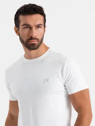 OMBRE T-Shirt Slim Fit Weiß/Creme