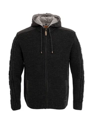 Maddox Trachtenstrickjacke BRUNECK Dunkelgrau/Schwarz/Grau