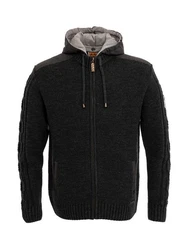 Maddox Trachtenstrickjacke BRUNECK Dunkelgrau/Schwarz/Grau