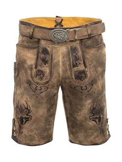 Maddox Trachtenlederhose URGSEE Braun/Khaki/Dunkelbraun