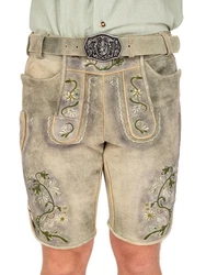 Maddox Trachtenlederhose FLEESENSEE Khaki/Dunkelgrün/Beige/Grün/Creme
