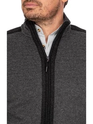 Spieth & Wensky Trachtenstrickjacke WULF Dunkelgrau/Grau/Hellgrau