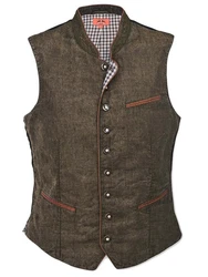 Maddox Trachtenweste OLIVER Dunkelgrün/Braun/Dunkelrot/Dunkelbraun/Khaki
