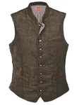 Maddox Trachtenweste OLIVER Dunkelgrün/Braun/Dunkelrot/Dunkelbraun/Khaki