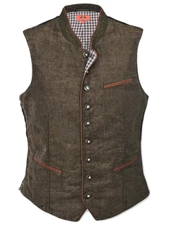 Maddox Trachtenweste OLIVER Dunkelgrün/Braun/Dunkelrot/Dunkelbraun/Khaki