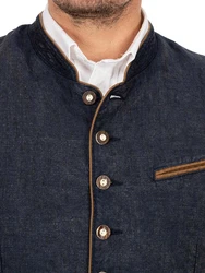 Maddox Trachtenweste OLIVER Dunkelblau/Hellblau/Blau