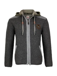 Spieth & Wensky Trachtenstrickjacke Style Dakar Dunkelgrau/Hellgrau/Grau