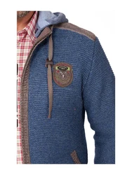 Spieth & Wensky Trachtenstrickjacke Style Dakar Blau/Grau/Hellblau