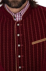 Maddox Trachtenweste EDGAR Bordeaux/Dunkelrot/Rot
