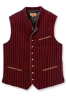 Maddox Trachtenweste EDGAR Bordeaux/Dunkelrot/Rot