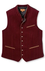 Maddox Trachtenweste EDGAR Bordeaux/Dunkelrot/Rot
