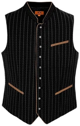 Maddox Trachtenweste EDGAR Schwarz/Beige/Braun