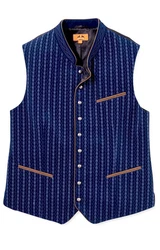 Maddox Trachtenweste EDGAR Blau/Dunkelblau/Hellblau
