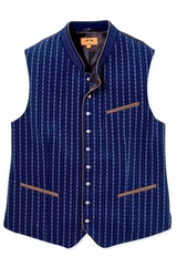 Maddox Trachtenweste EDGAR Blau/Dunkelblau/Hellblau