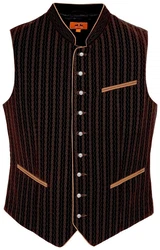 Maddox Trachtenweste EDGAR Braun/Bordeaux/Dunkelrot/Beige
