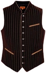 Maddox Trachtenweste EDGAR Braun/Bordeaux/Dunkelrot/Beige