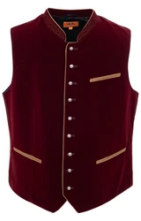 Maddox Trachtenweste ZWIESEL Bordeaux/Dunkelrot/Rot