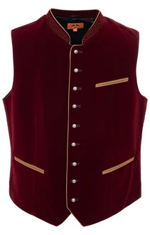 Maddox Trachtenweste ZWIESEL Bordeaux/Dunkelrot/Rot