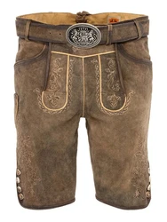 Maddox Trachtenlederhose HORN Braun/Khaki/Dunkelbraun