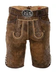 Maddox Trachtenlederhose HORN Braun/Dunkelbraun