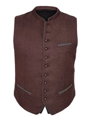 MarJo Trachtenweste GABRIEL Bordeaux/Rot/Dunkelrot/Braun