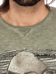 Hangowear T-Shirt JOHANN Dunkelgrün/Grün/Neonfarben