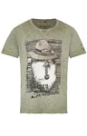 Hangowear T-Shirt JOHANN Dunkelgrün/Grün/Neonfarben