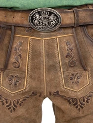 Maddox Trachtenlederhose RONN Braun/Khaki/Dunkelbraun/Beige