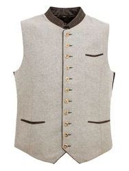 Maddox Trachtenweste WESTSEE Grau/Hellgrau/Beige/Braun