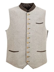 Maddox Trachtenweste WESTSEE Grau/Hellgrau/Beige/Braun