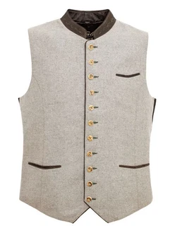 Maddox Trachtenweste WESTSEE Grau/Hellgrau/Beige/Braun