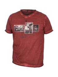 MarJo T-Shirt THEODOR Rot/Braun/Dunkelrot/Bordeaux