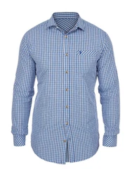 Spieth & Wensky Trachtenhemd NEPTUN Hellblau/Dunkelblau/Blau